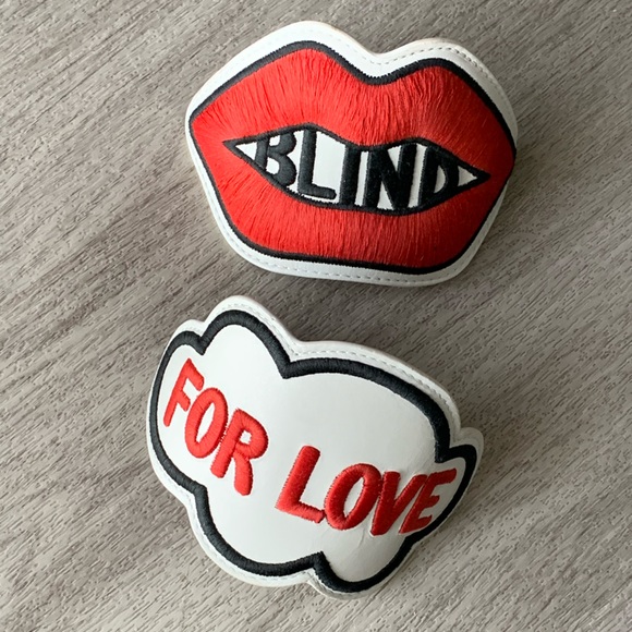 Gucci Ace Blind For Love With Removable Patches Leather Sneaker Size US 8,5 - Picture 5 of 14